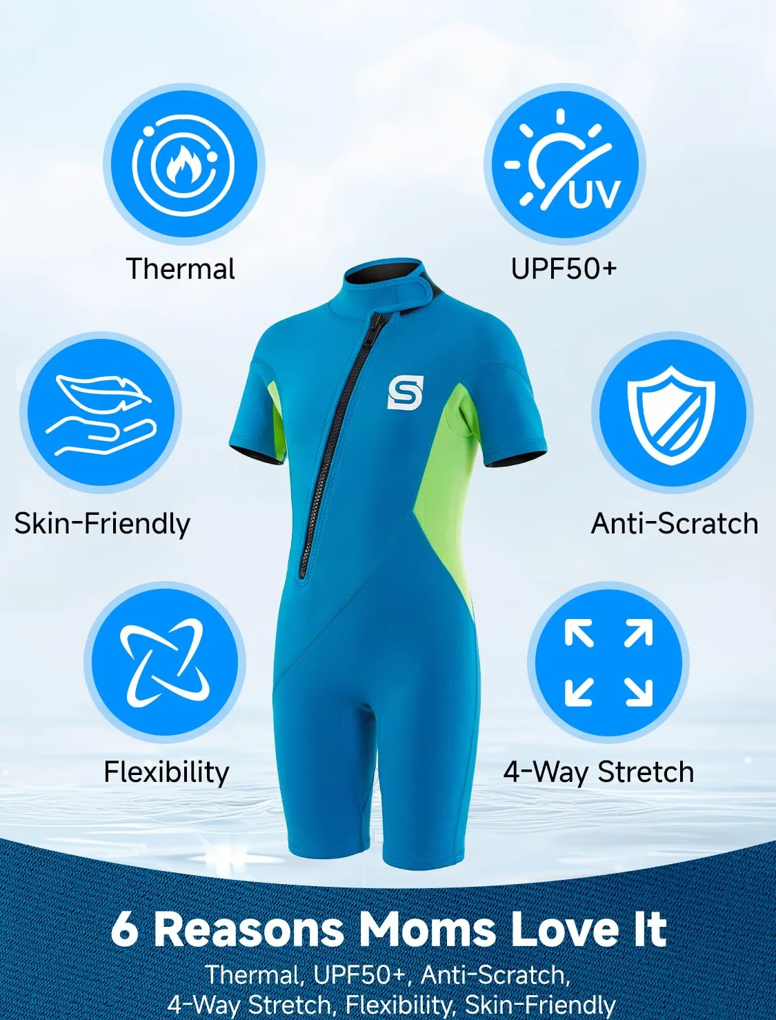 Traje de Neopreno 3mm para Hombres y Mujeres - Traje de Buceo Completo UV 50+ para Surf, Natación y Snorkeling