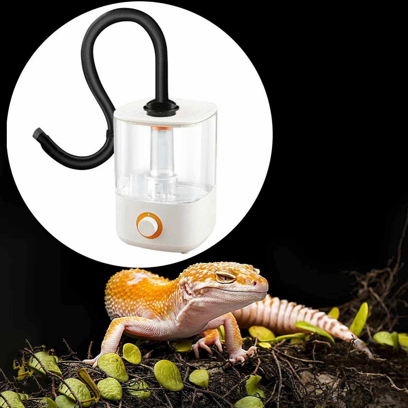 Reptile Humidificador con Capacidad de Niebla Ajustable Depósito Grande Extensible Y Función de Apagado Automático Adecuado para Anfibios Rep