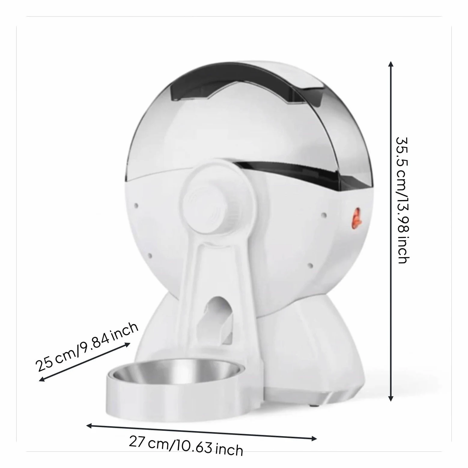 F Fityle Alimentador Automático Dispensador de Programable para Mascotas con Fijación Colgante en Jaula Que Evita Bloqueos Doble Sellado con Desecante Que, Modelo De Botón