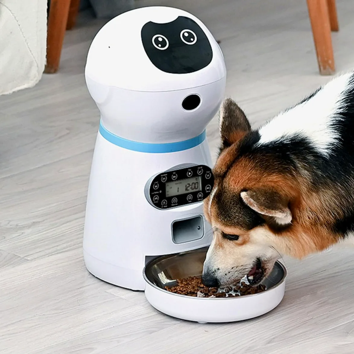 PRETYZOOM Comedero Inteligente para Mascotas 3.5l Dispensador Automático de Comida Seca con Grabación de Voz y Temporizador Programable para Perros, Gatos y Conejos, Suministros
