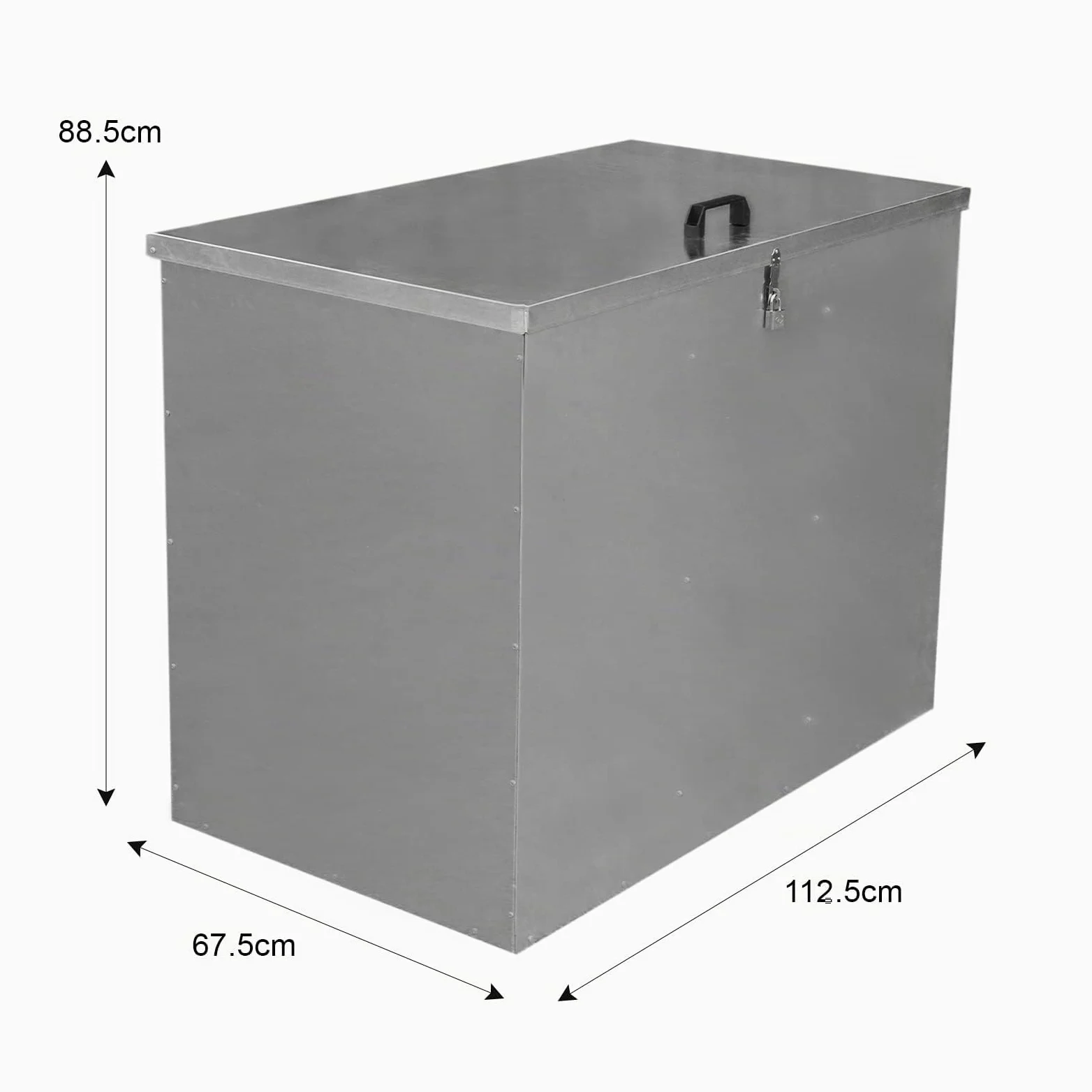 Contenedor de 3 Compartimentos de Metal Galvanizado 64L | Impermeable | Candado GRATIS | A Prueba de Roedores | Cubo Alimentación Ganado | Almacenamiento de Alimento para animales
