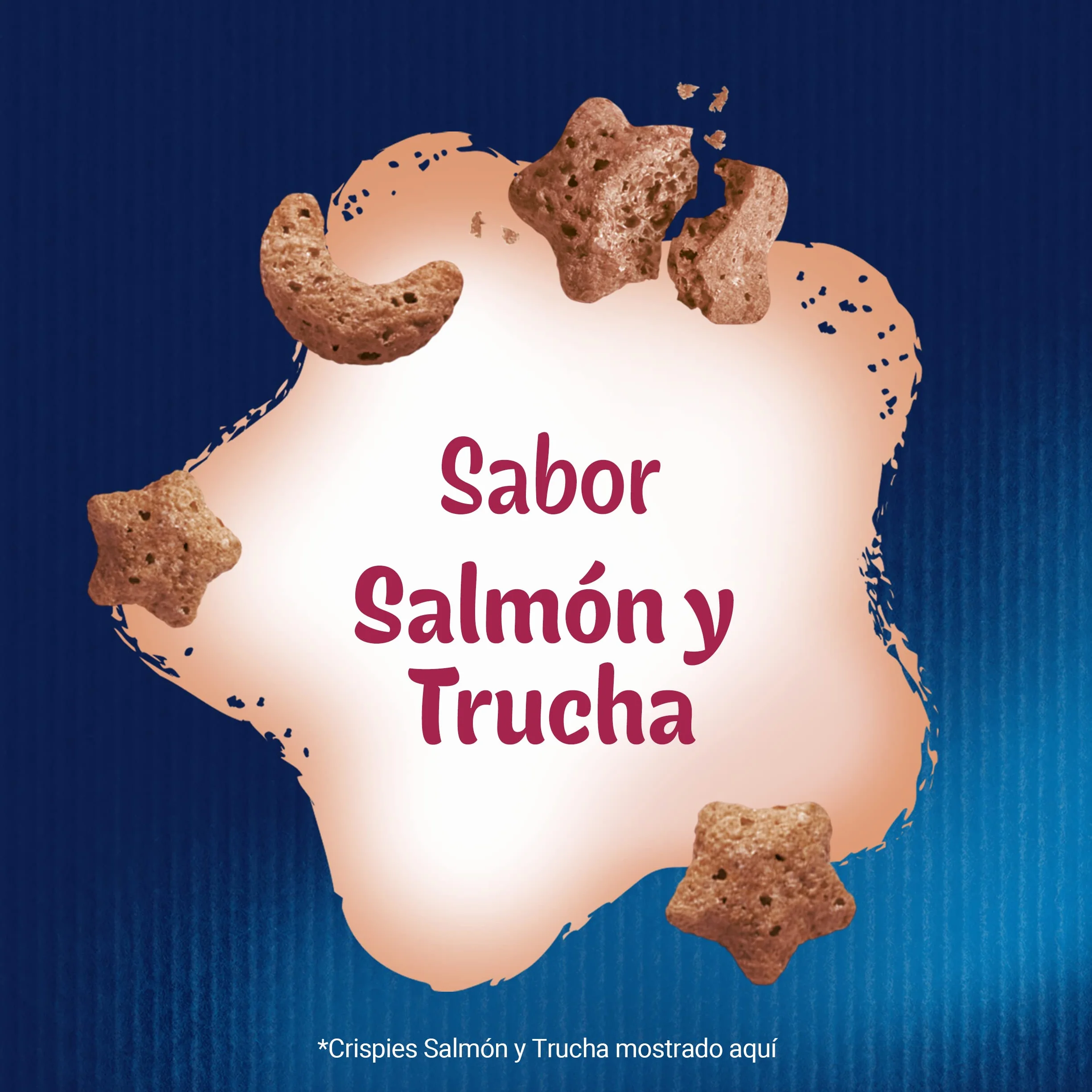 Felix Purina Crispies, Snack para Gato Adulto, Premio para Gato con Salmón y Trucha, Pack de 8 Bolsas de 45g