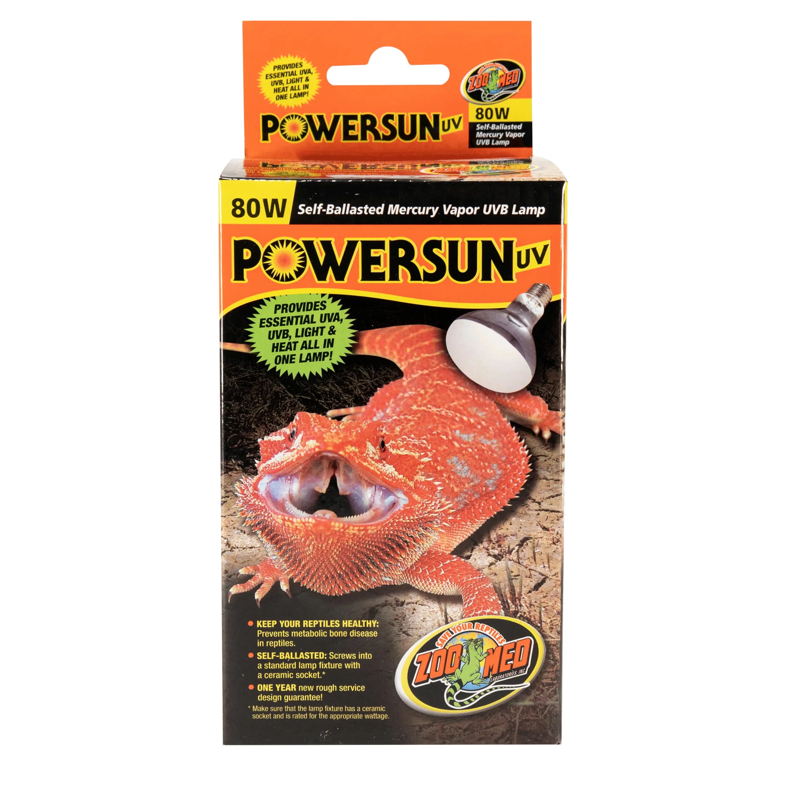 Zoo Med PowerSun - Bombilla UV de 80 W