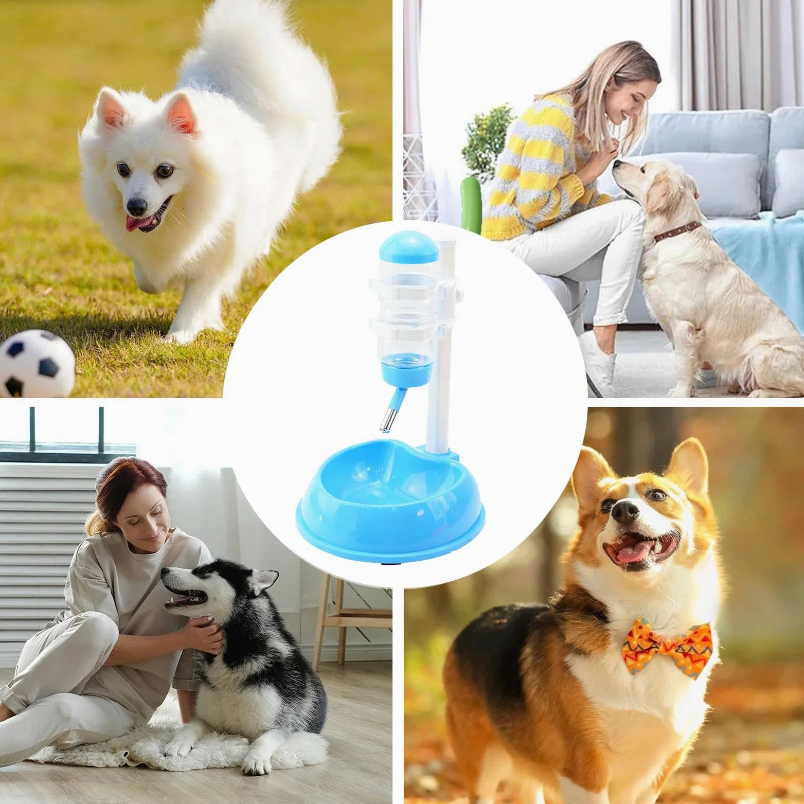 Bebedero Automático para Gatos Suministros De Bebida para Lento De Pie | Fuente de Pie para Mascotas con Altura Regulable Para Animales Pequeños Ardillas Conejos y Erizos