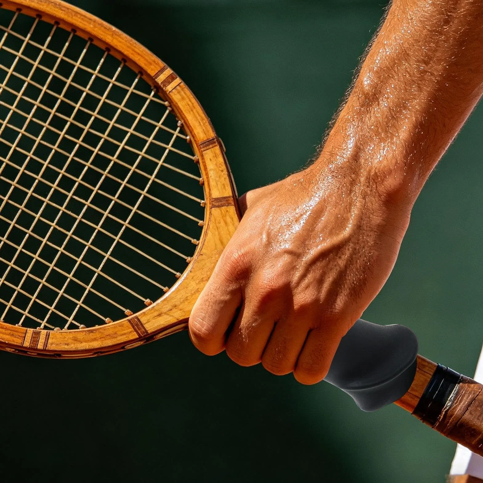 Corrector de agarre de tenis, herramienta de ayuda para posicionamiento de mano y mejora de control