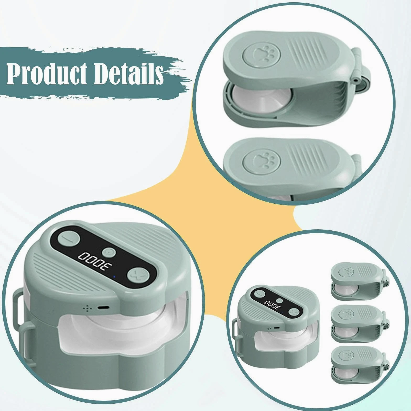 Juguete Interactivo para Gato Electrónico Portátil con Sonido Analógico Autojuego Automático Y Recargable USB Ajustable por Control Remoto Material PP, Verde