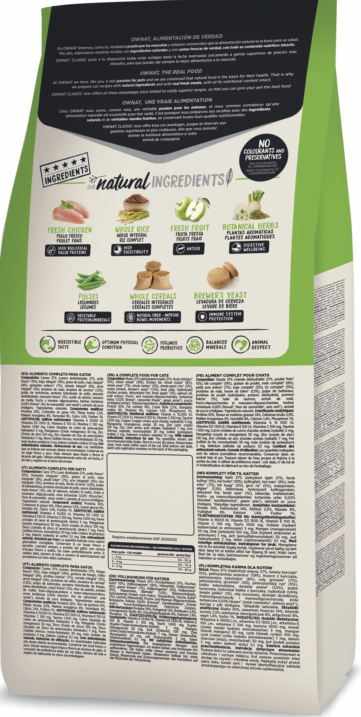 Ownat Classic Hairball Alimento para Gatos - 4000 gr
