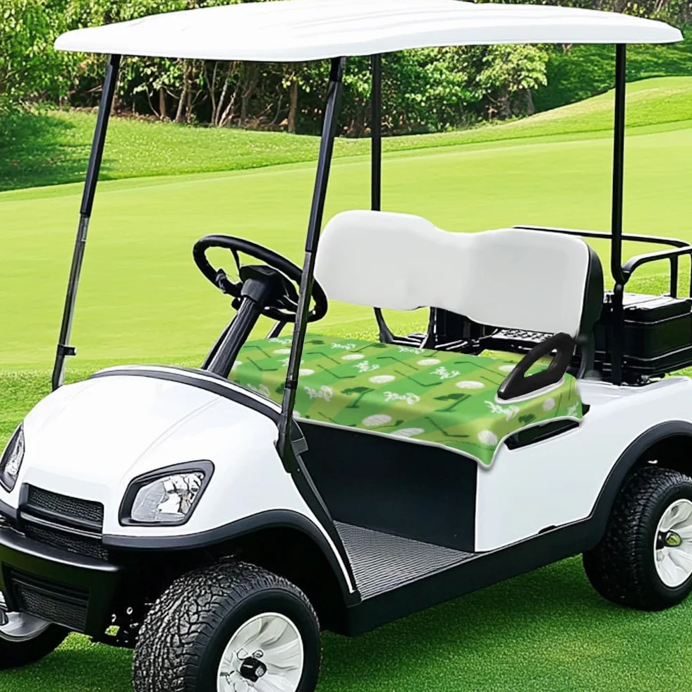 Peacoblue Fundas de asiento para carrito de golf, microfibra, 51 x 31 pulgadas, cojines ajuste universal