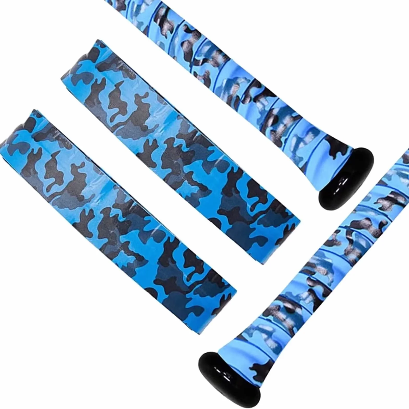 Empuñaduras de Bate de Béisbol 0,8 mm Cinta de Agarre de Camuflaje Azul para Béisbol Raqueta Tenis Bádminton