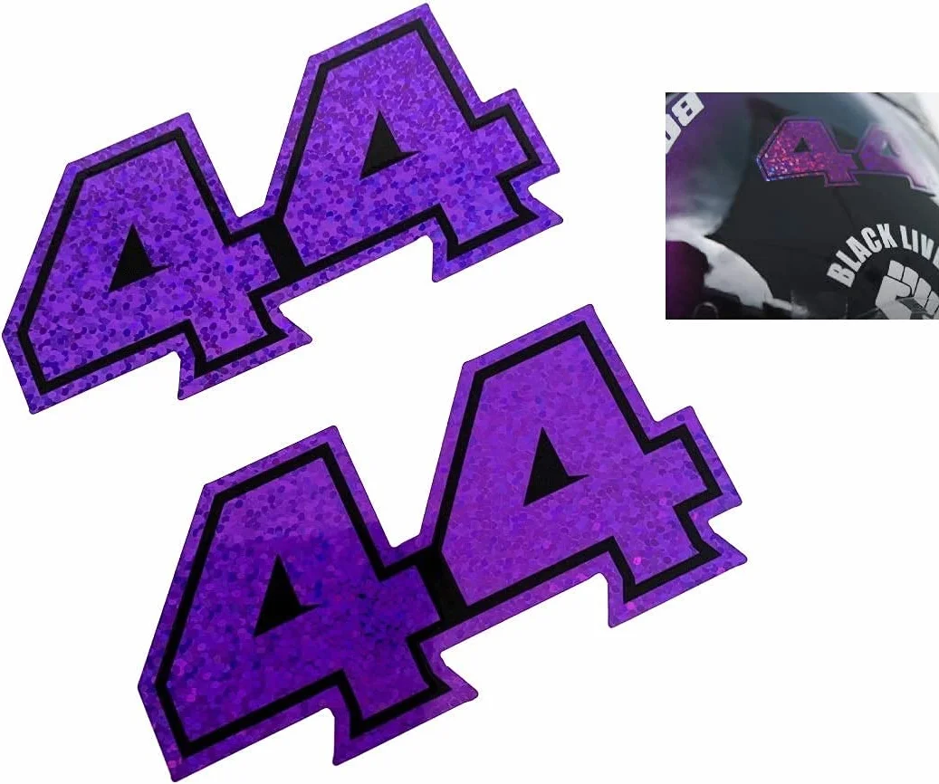 Lewis Hamilton Pegatina 2020 Morado Sparkle F1 44