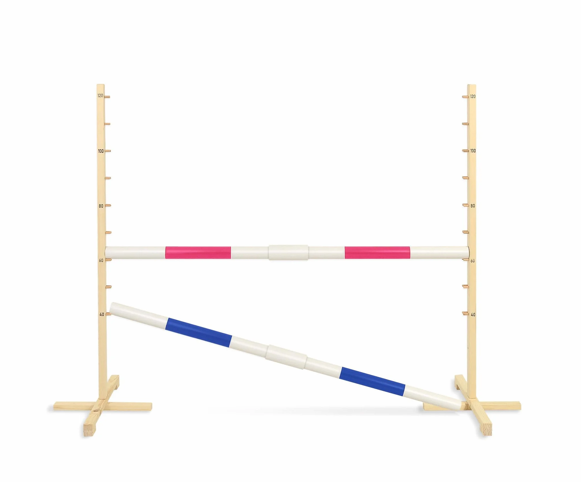 Obstáculo de Salto para Hobby Horse 160 cm con Dos Vigas de 50 mm - Rosa