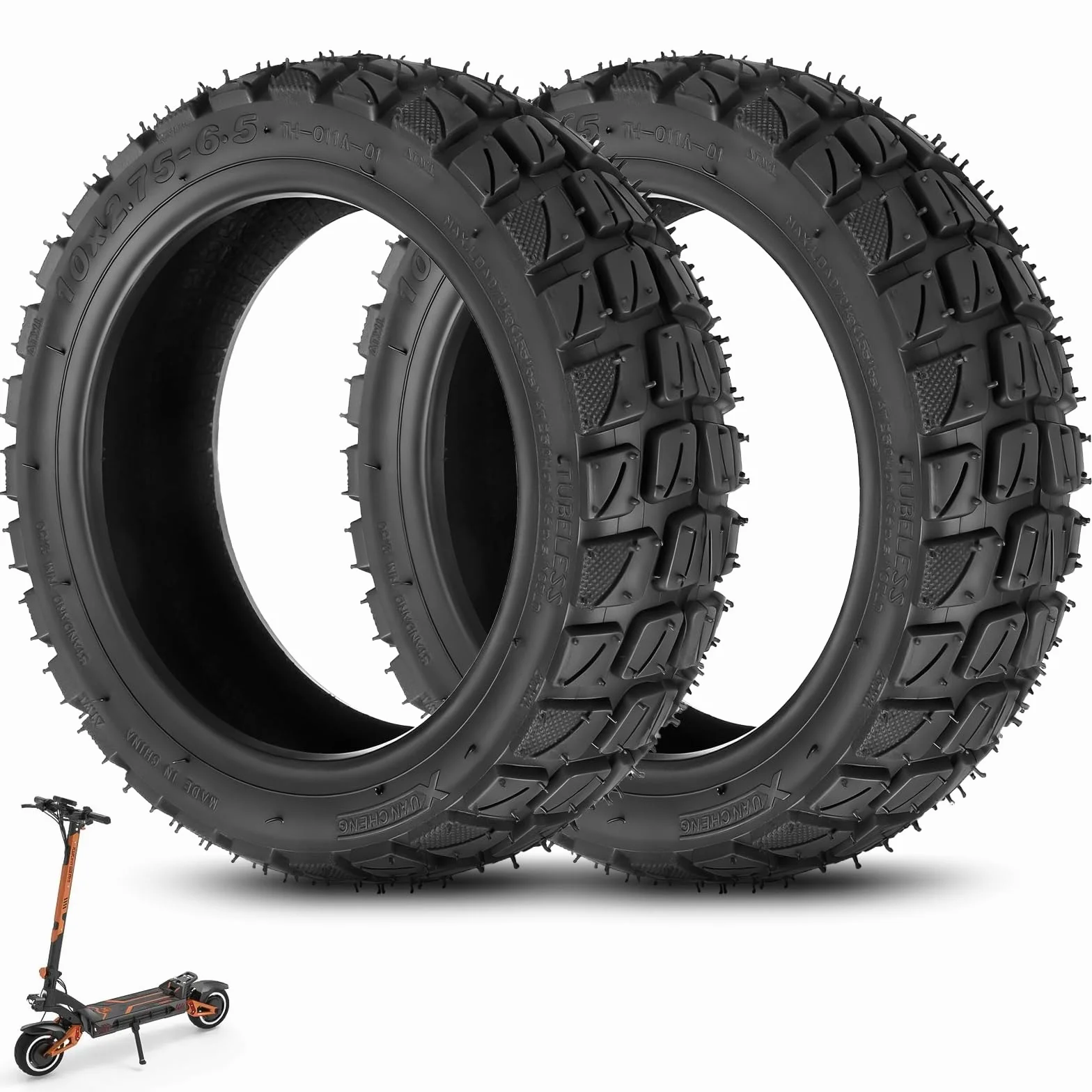 Neumáticos Off-Road Tubeless 10x2,7-6,5 para Smartgyro Speedway, Dualtron 3, KuKirin G3