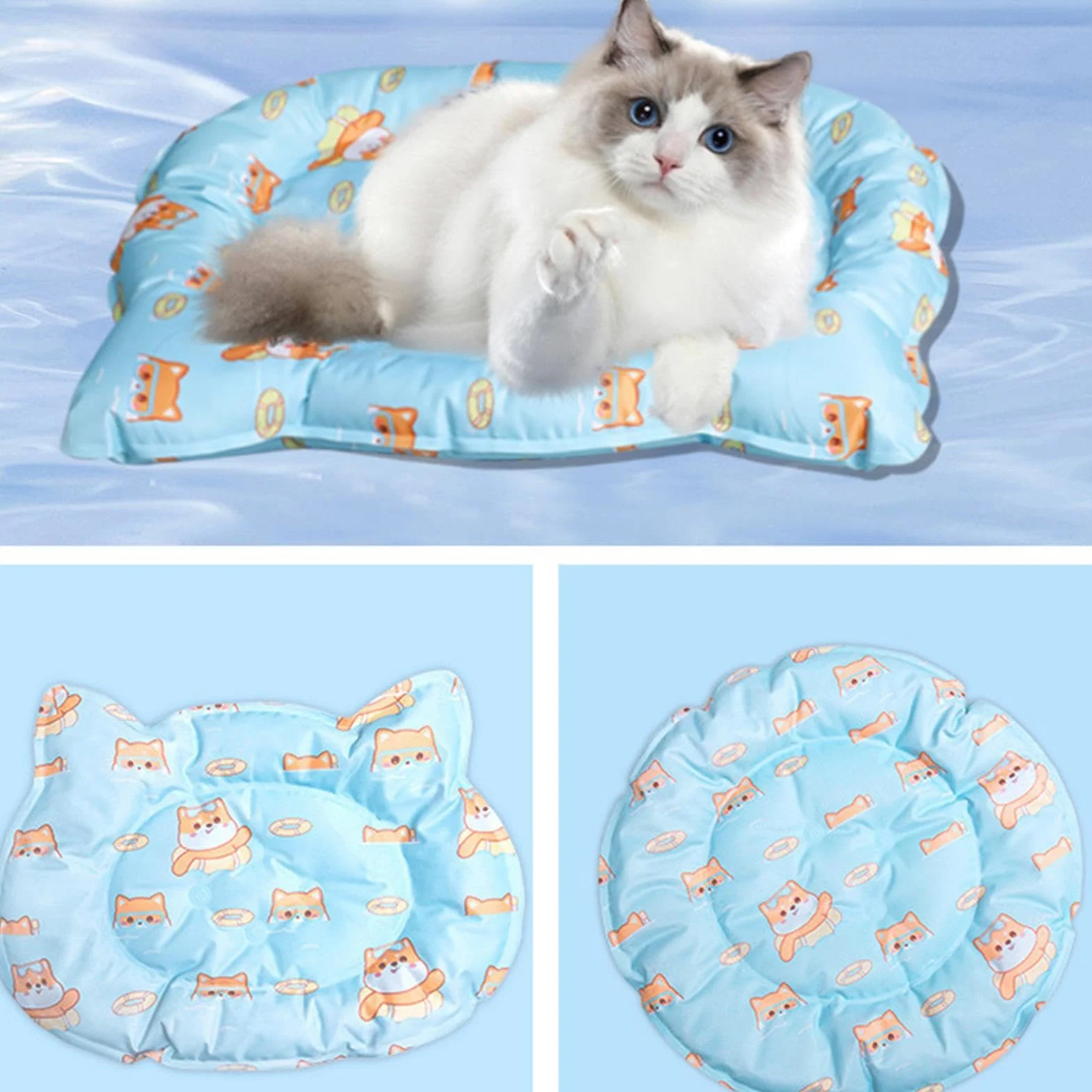 Alfombrilla de refrigeración para mascotas, manta de enfriamiento de seda | Suministros para mascotas resistentes a las mordeduras, tapete de refrigeración de larga duración para perros, gatos, | Suministros para mascotas resistentes a las mordeduras, tap