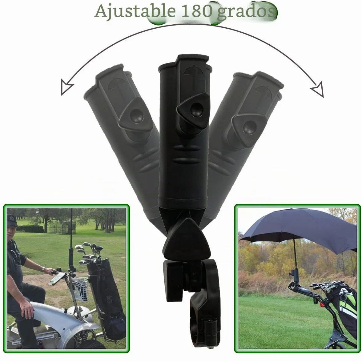 Soporte universal para paraguas 15 mm 25 mm 30 mm 38 mm para carrito de golf bicicleta cochecito