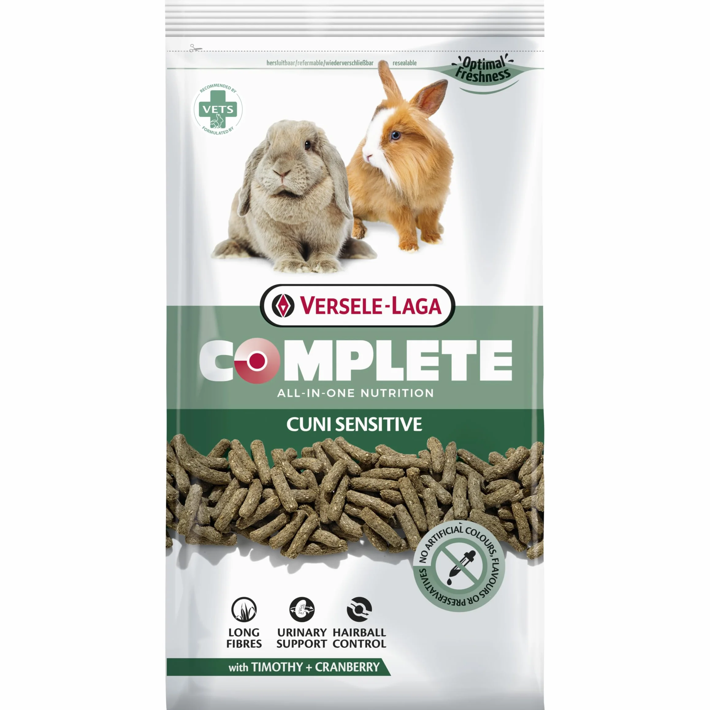 VERSELE-LAGA - Complete Cuni Sensitive - Pienso extrusionado Todo en uno para Conejos sensibles - 1,75kg