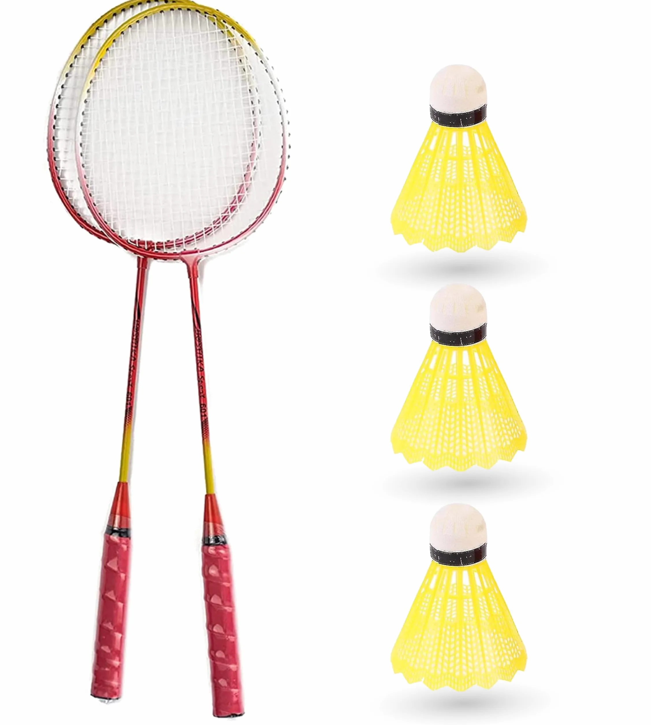 Juego de raquetas de bádminton para adultos con 3 pelotas de entrenamiento y competición