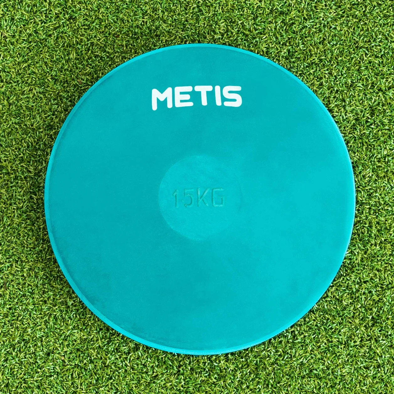 METIS Disco de goma para entrenamiento 1,5 kg verde