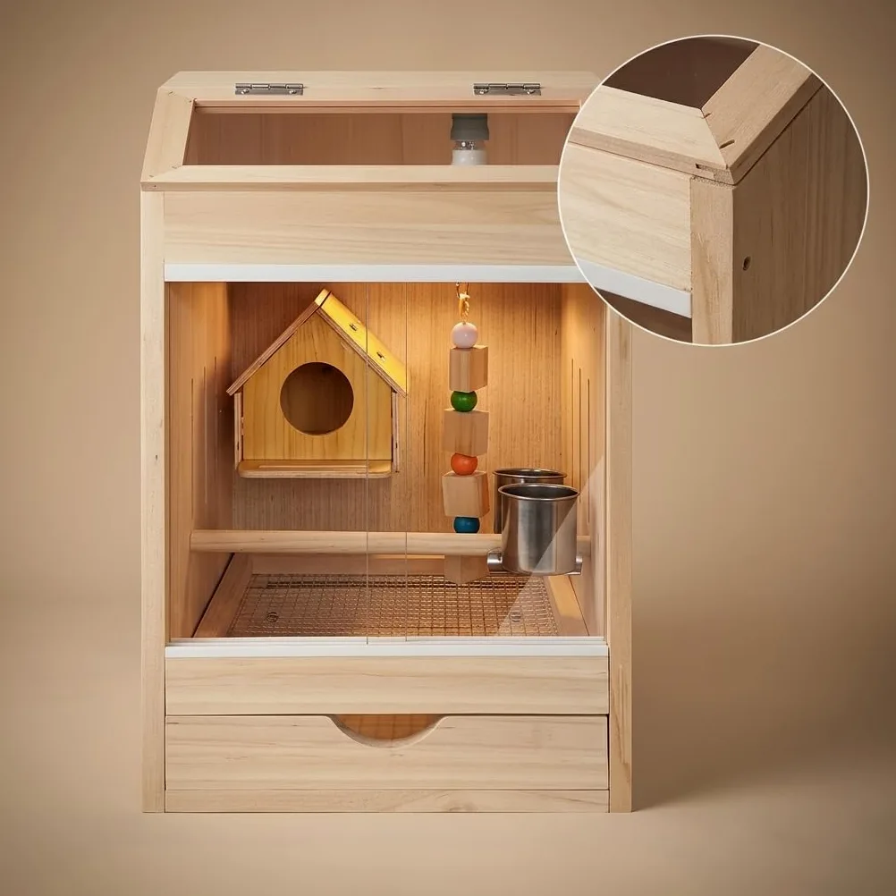 Caja Cría Termostática para Polluelos - Jaula Nido con Diseño Anti- - para Aves Corral, Paquete de Aislamiento térmico de 50 cm de Alto, Paquete 1