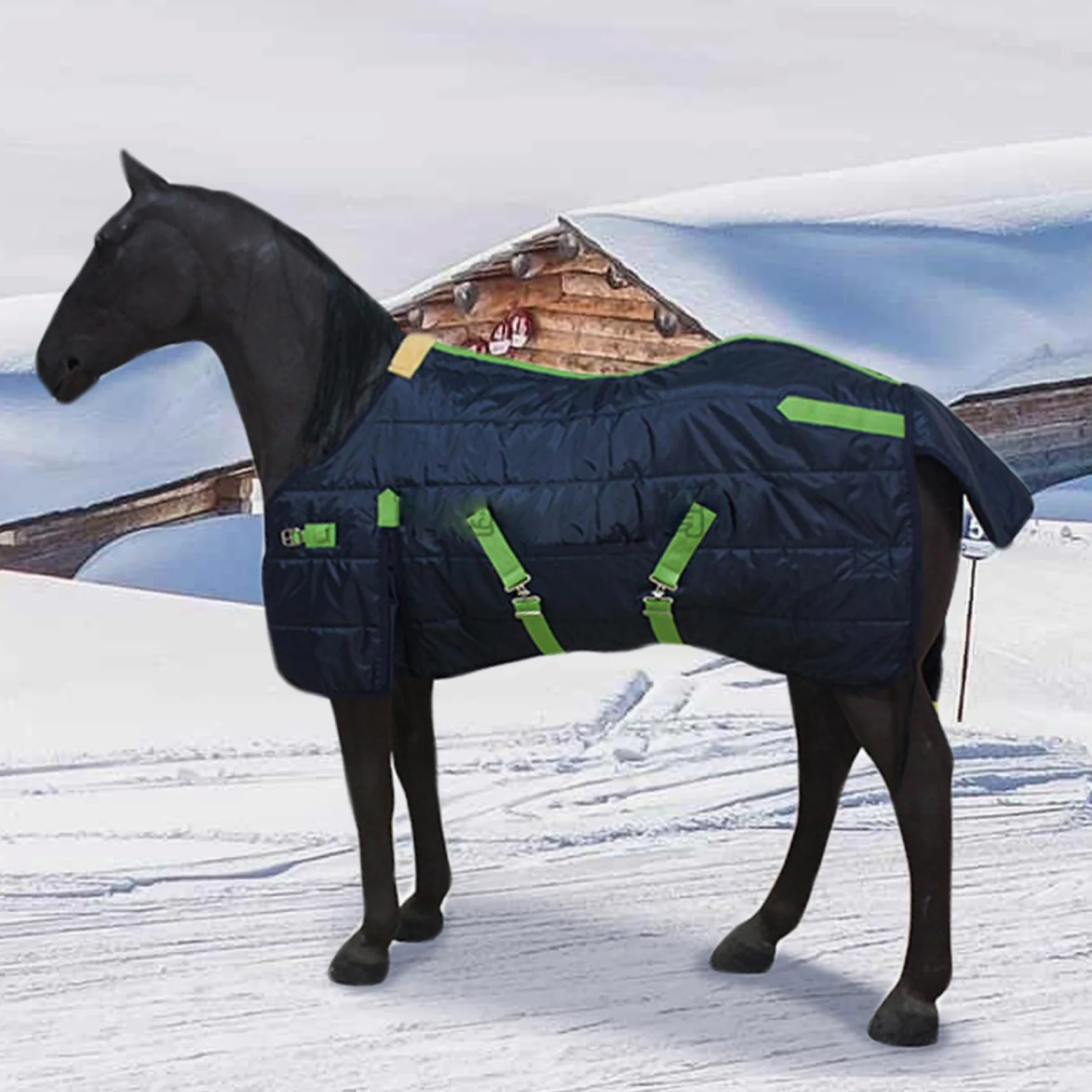 Manta para caballos, manta de invierno para caballos, 39 pulgadas, impermeable, de lujo, resistente al viento y cálida, espesa para invierno para mini, pony, potro, mantas