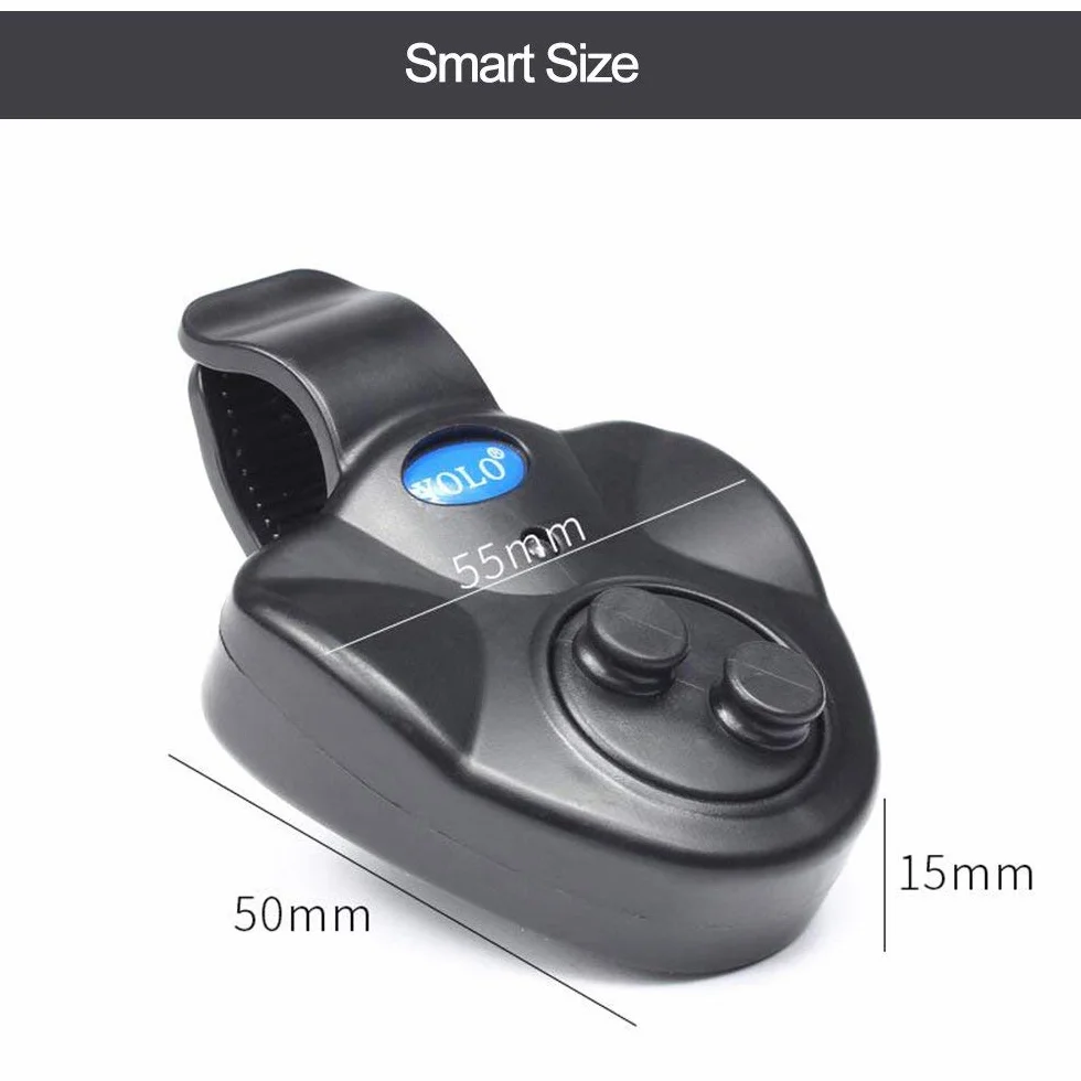 Shackcom 3 Sensible Alarma Pesca Picada Mordedura Pescado Bite Indicator para Caña de Pescar Universal Electrónico LED Vibración