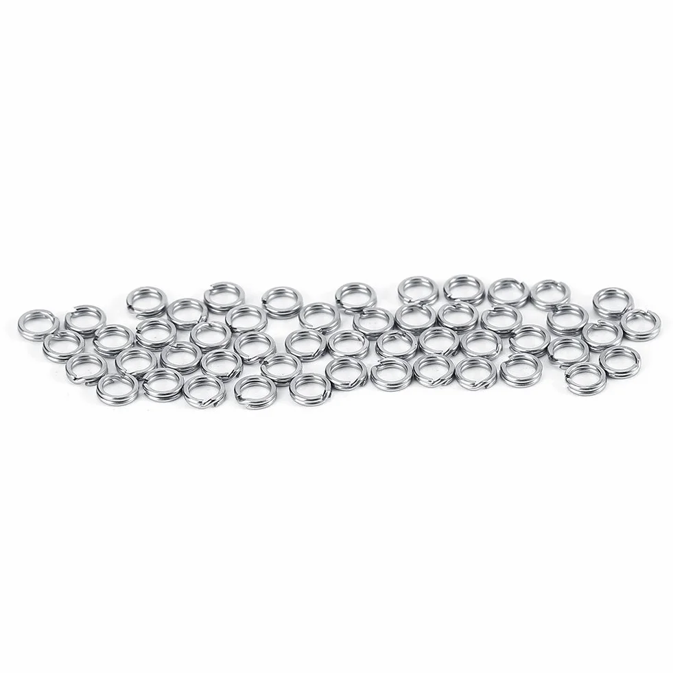VGEBY 50 unids anillos divididos acero inoxidable pesca aparejos split ring conector
