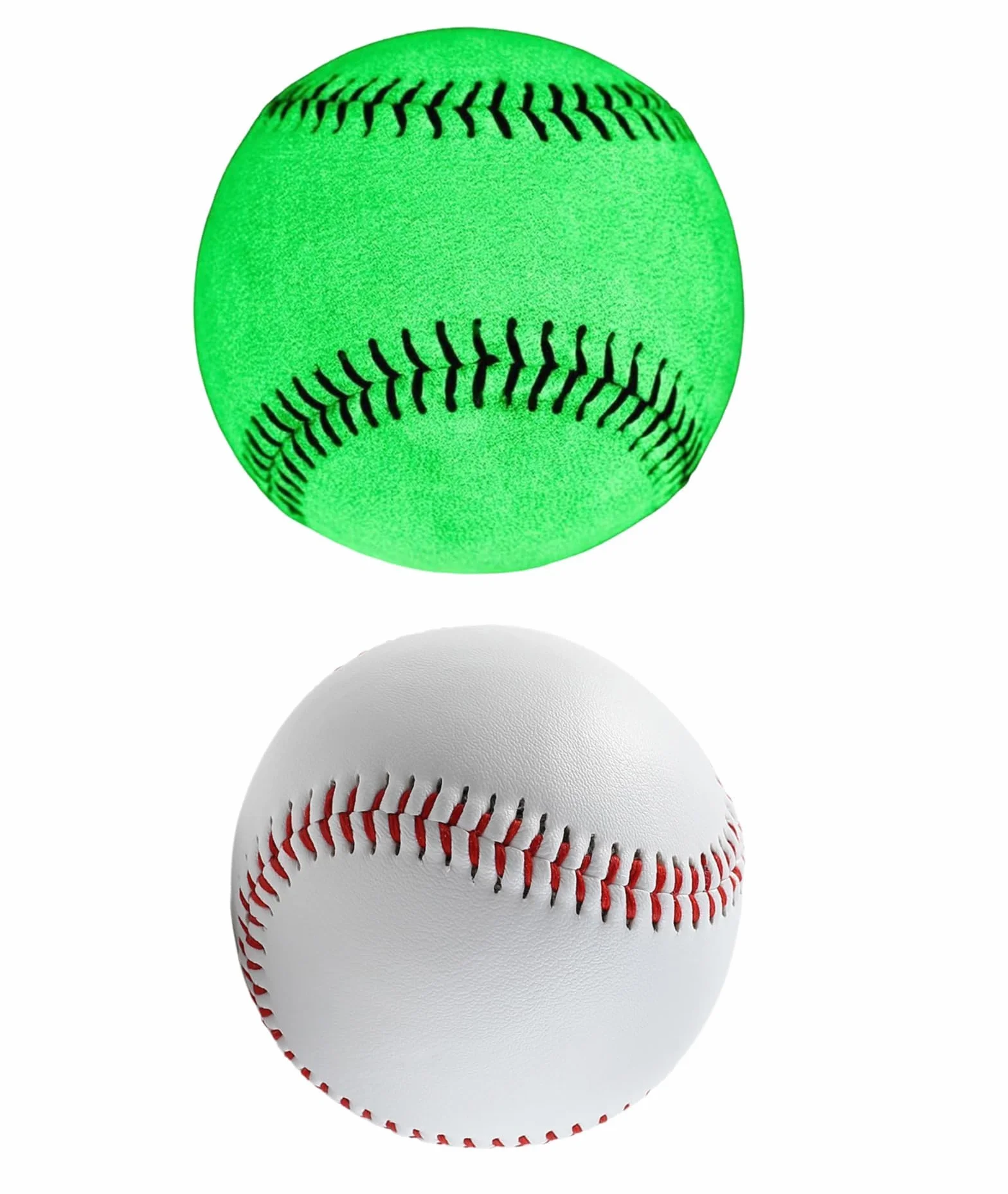 Pelotas de béisbol luminosas de 9 pulgadas que brillan en la oscuridad para práctica nocturna