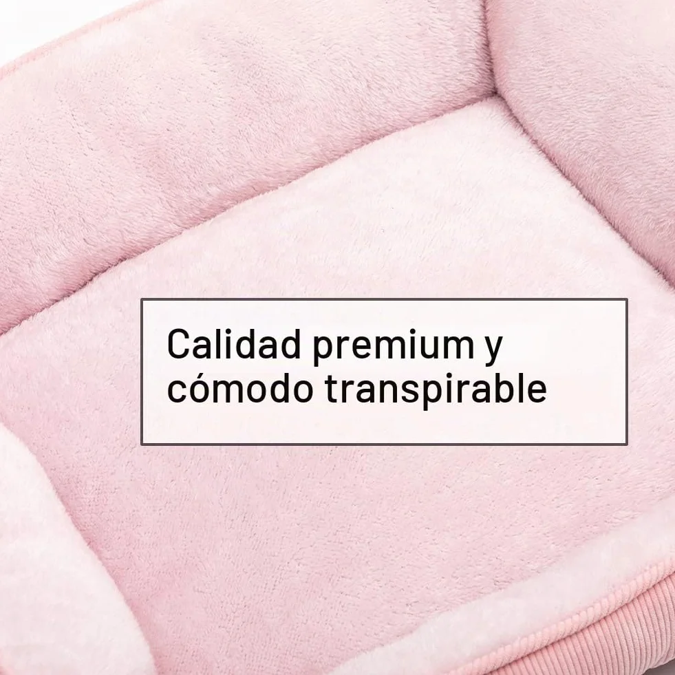 Hollypet Cama para Gatos y Cachorros, Nido para Gatos y Perros Pequeños, Cama Cojín Suave & Transpirable para Dormir para Mascotas, Rosa (50 * 45 * 15cm)