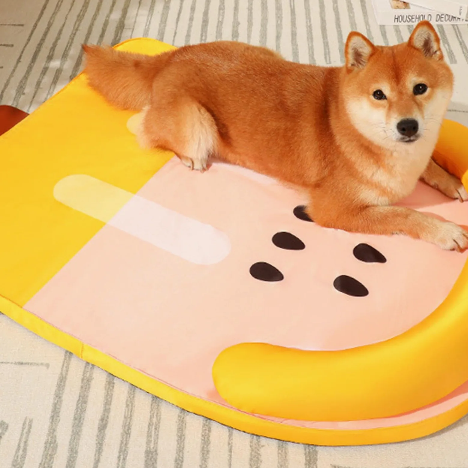 Alfombrilla de refrigeración para mascotas, con forma de paleta colorida | Cama impermeable para perro, manta de refrigeración cómoda y transpirable con almohada para el hogar, criadero
