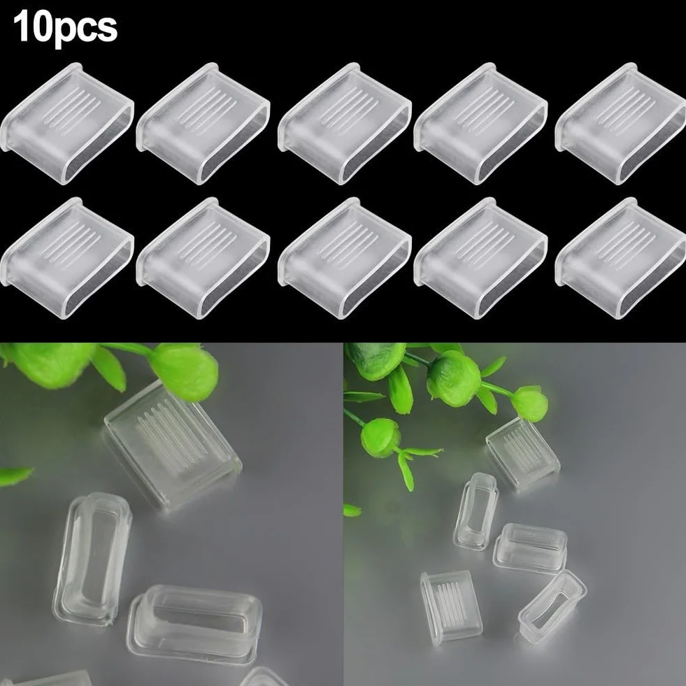 Paquete de 10 fundas de agarre de PVC transparente para silbato de árbitro, protector suave para dientes
