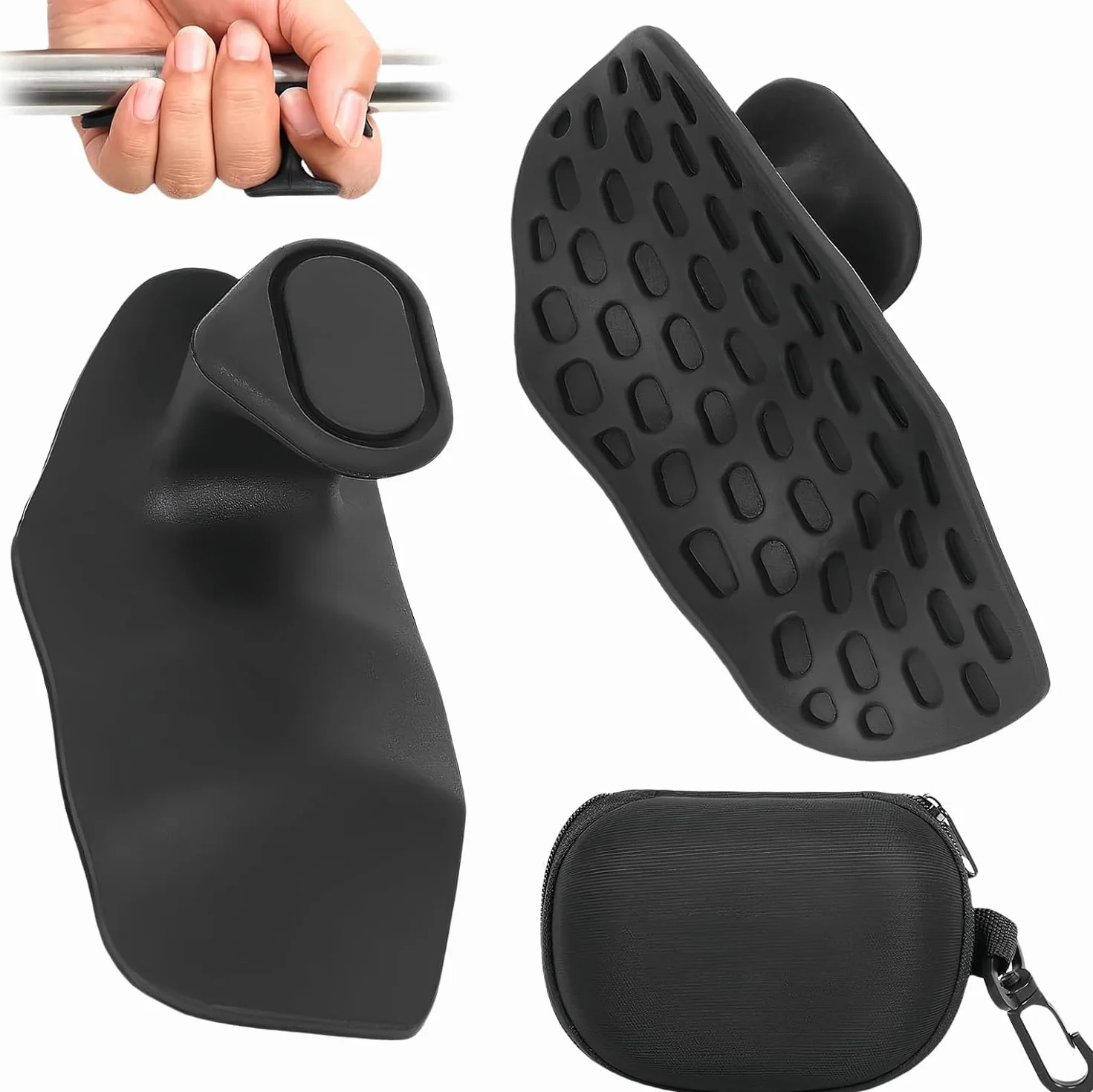 Puños antideslizantes de silicona para fitness – Almohadillas de agarre ergonómicas para entrenamiento de fuerza, crossfit y dominadas