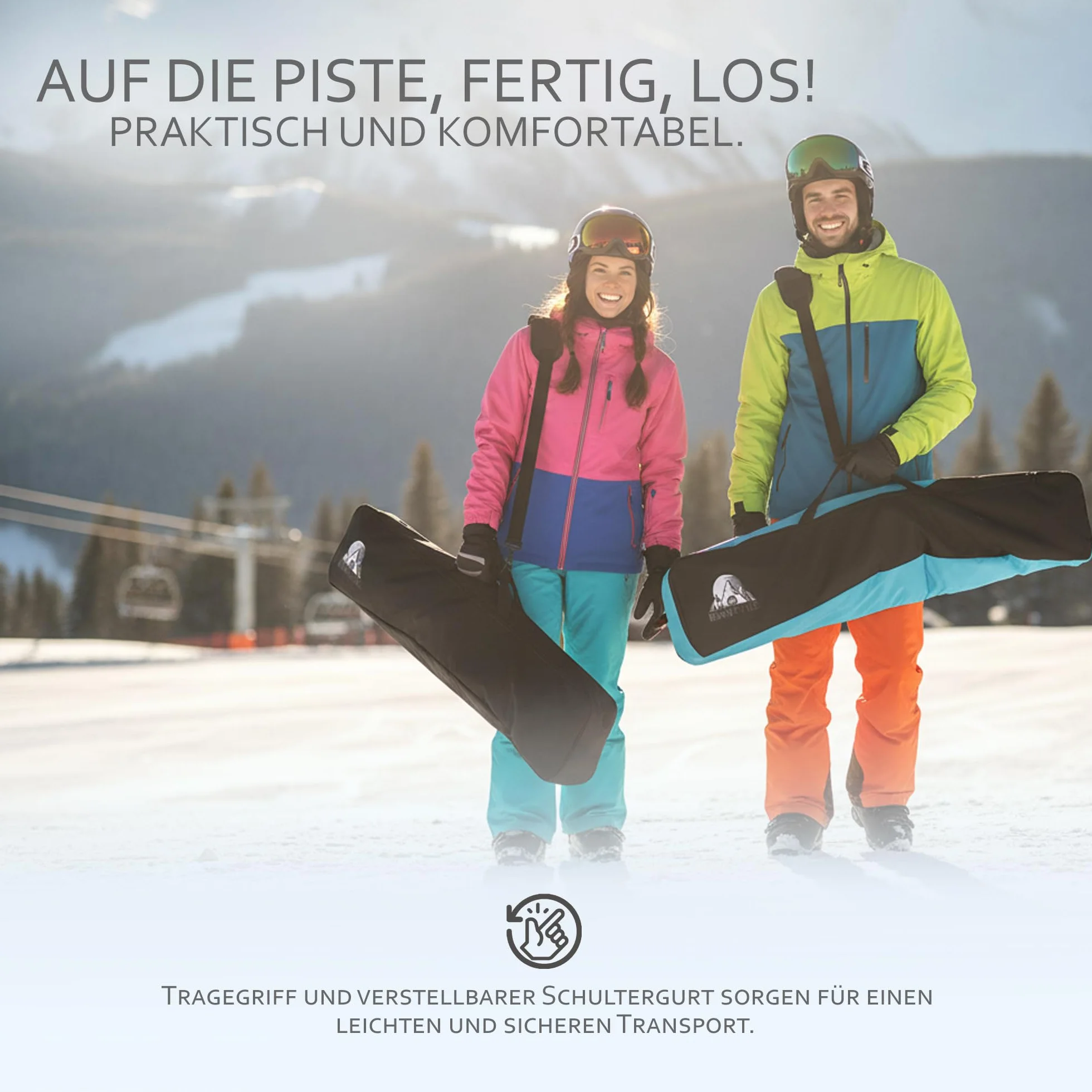 Rawstyle Bolsa para snowboard 170 cm XXL