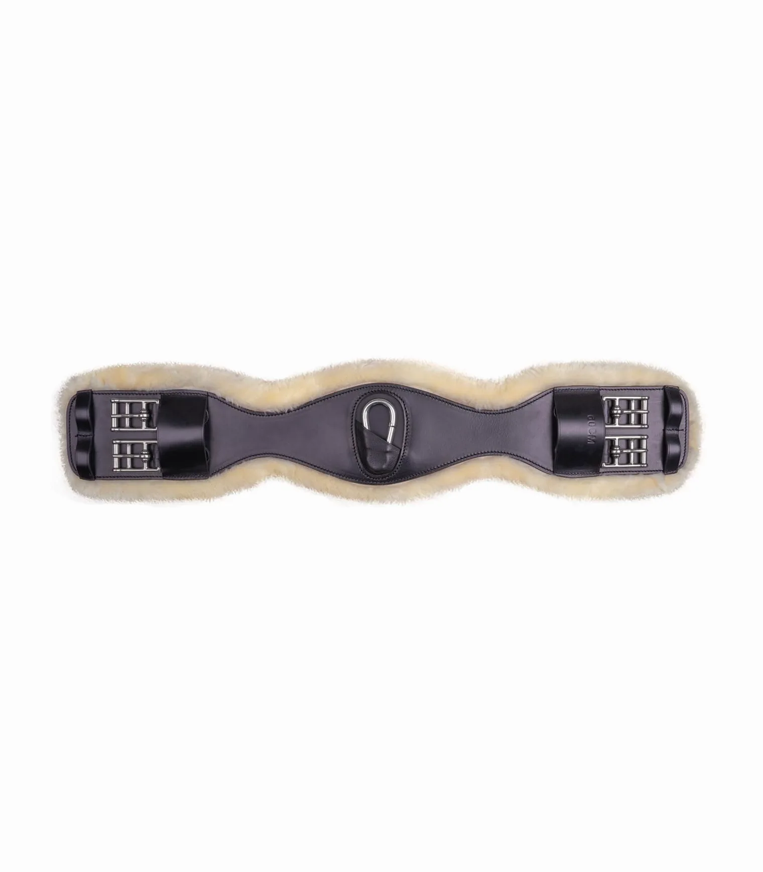 WALDHAUSEN Correa corta de cuero con lana ecológica, marrón, 60 cm