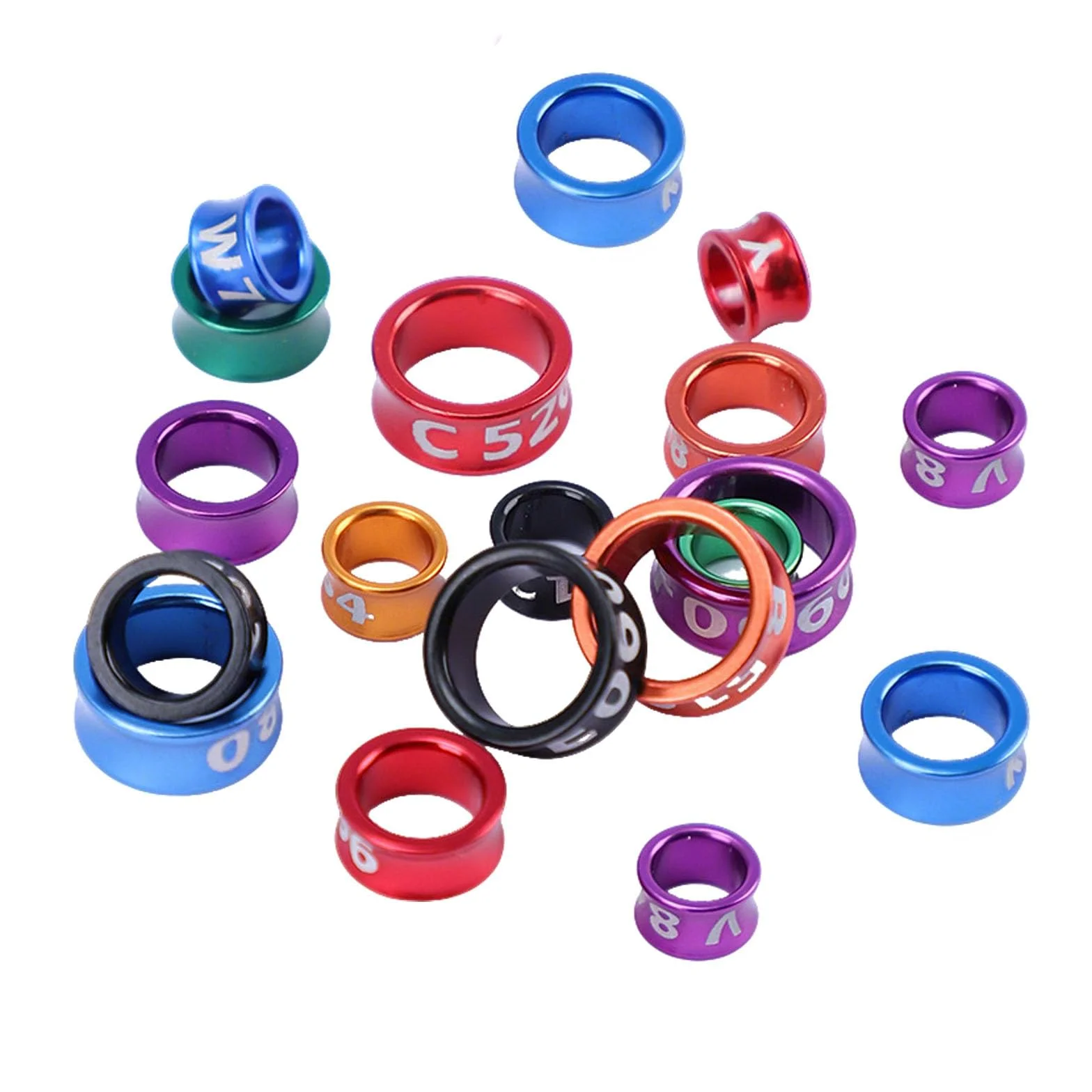 Anillos de pie de pájaros Anillos de Colorido de Pierna Cerrada para pájaros de Hibisco, Loros, peonías, Palomas, etc. （100pcs） 50pieces 4.4MM