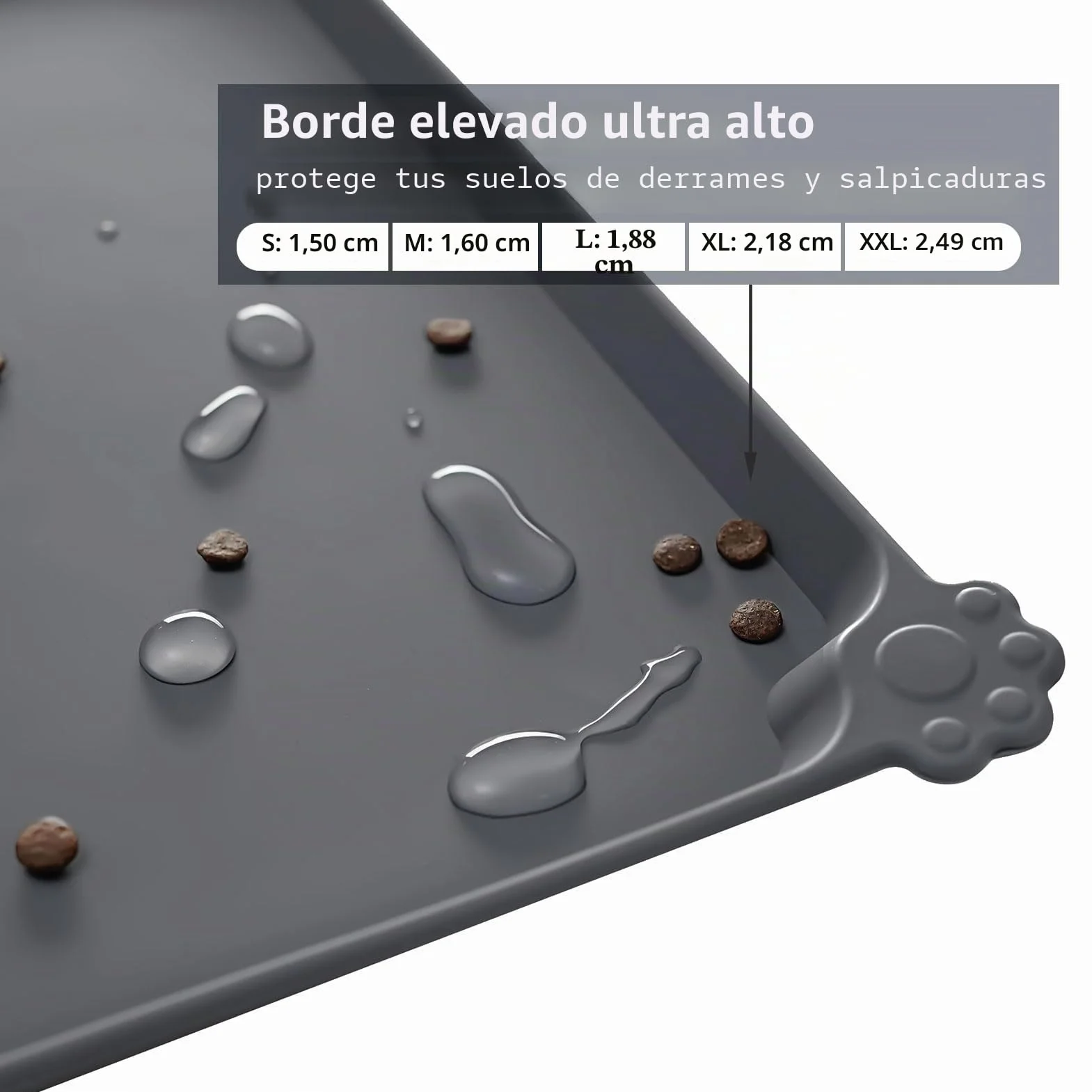 Reopet Alfombrilla de Silicona para Cuenco de Perro y Gato, Almohadilla Antiadherente para Alimentos, tamaños y propósitos