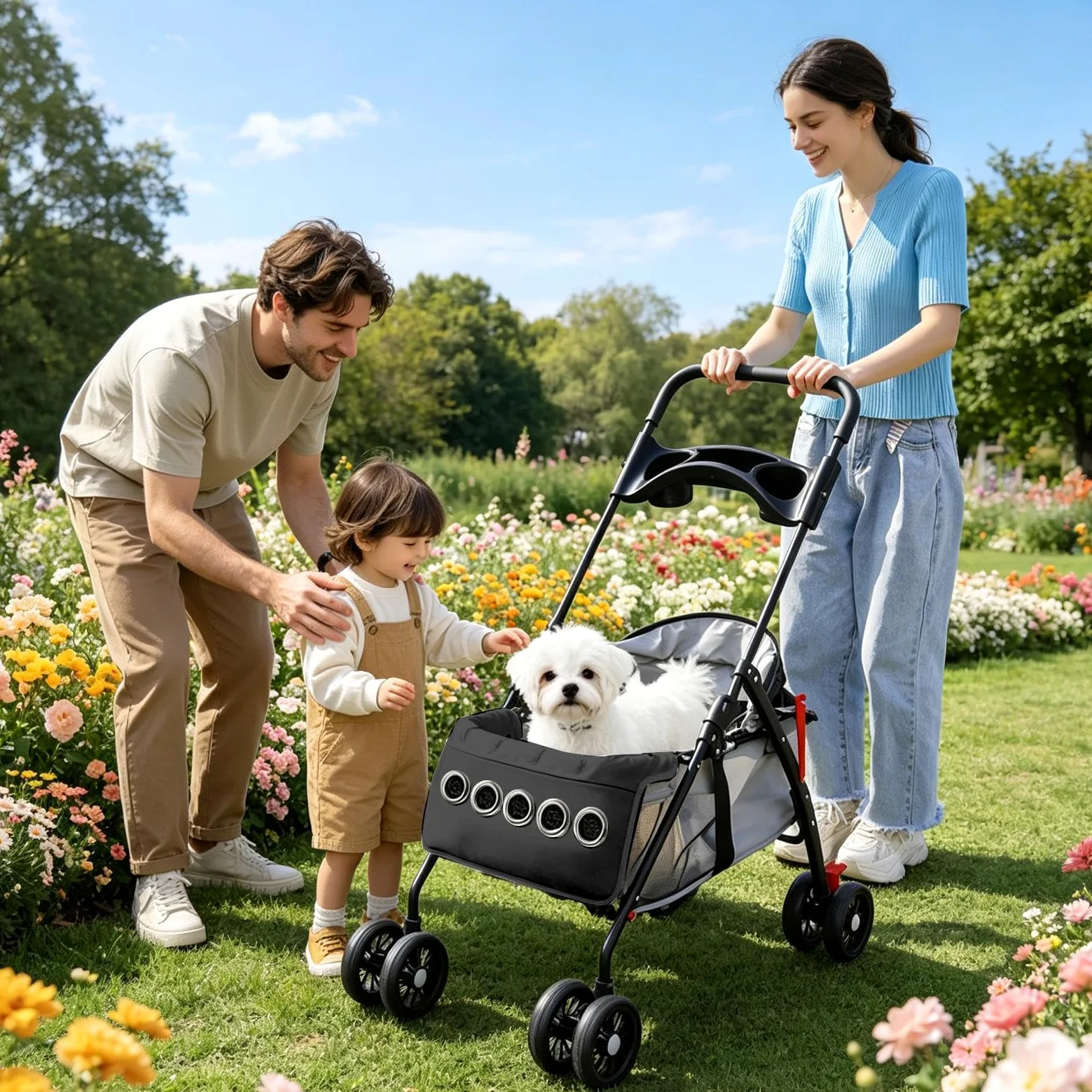 Esterilla Refrescante De Perros Con Cojín Lavable Y Ventilador | Colchoneta Portátil Para Carrito De Mascotas Para Interior Exterior Hogar Viaje Mascotas Y Cachorros Pequeñas Medianas