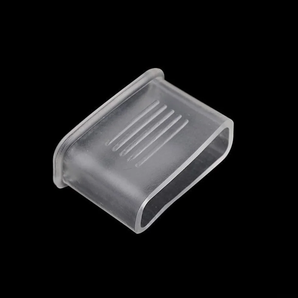 Paquete de 10 fundas de agarre de PVC transparente para silbato de árbitro, protector suave para dientes