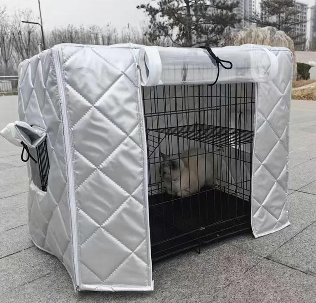 Funda Cálida Para Jaula Mascotas, Protector De Nido Grueso Para Mascotas, Cálido Y Frío Para Invierno, Manta Cálida a Prueba De Viento Para Jaula, Para Calidez Mascotas Al Aire Libre - Varios Tamaños