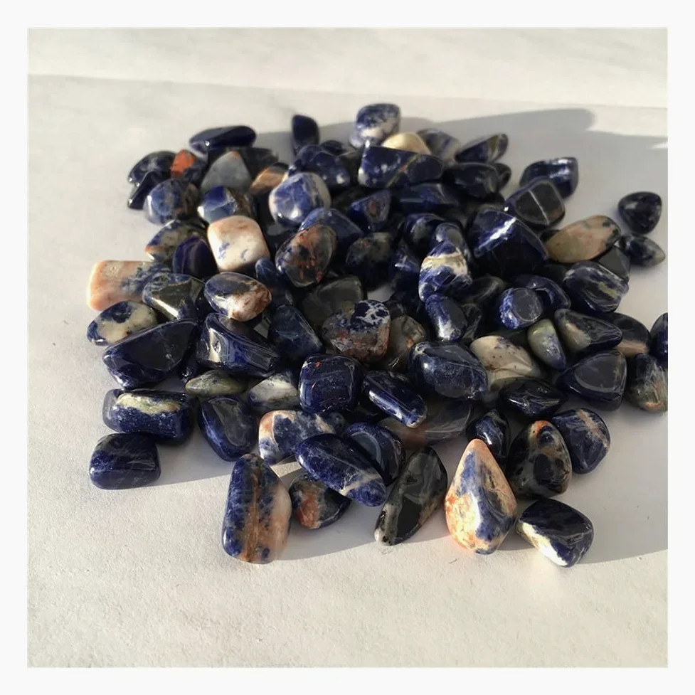 Regalo curativo Natural Blue-Veins Piedra Grava Azul Cristal Piedra Grava Acuario Jardín Jardín Curación Energía Piedra Decoración for (Size : 500g)