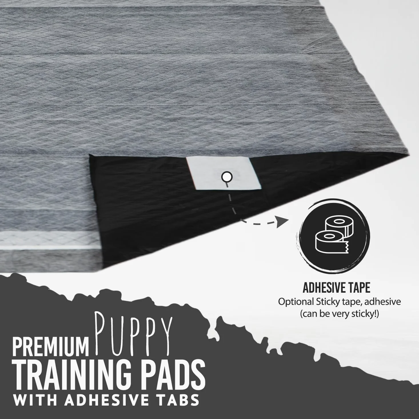 Bulldogology Premium Carbon XL - Empapadores Atrayente de Micciones para Cachorros con Cinta Adhesiva – 6 Capas con Tecnología de Polímero de Secado Rápido