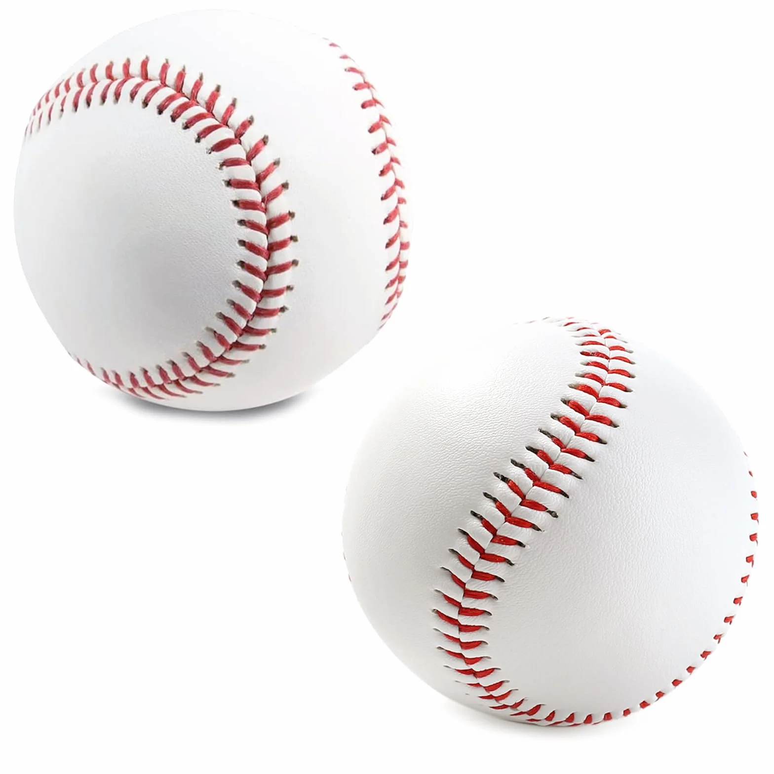 Pelotas de Cuero PU Softball Béisbol Cosida Mano, Bolas Profesionales para Competiciones Juego