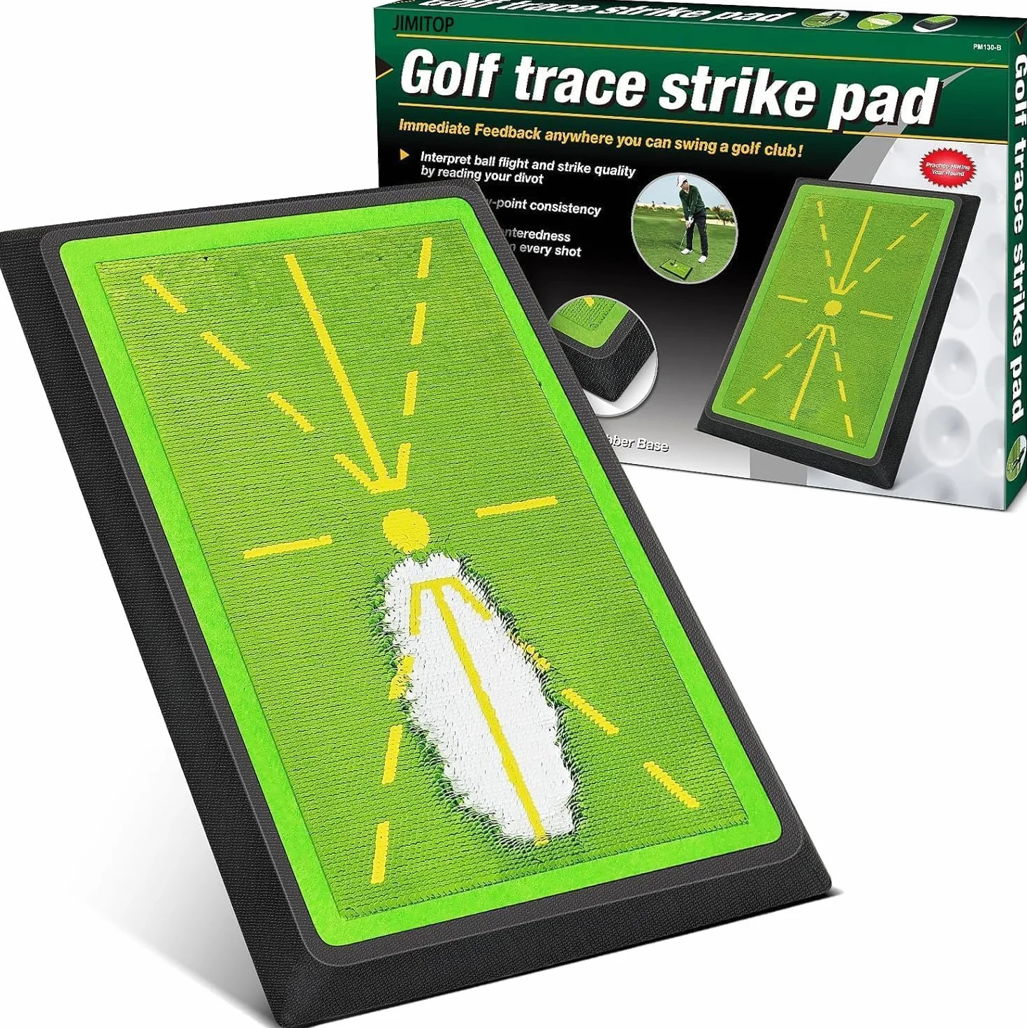 Alfombrilla de Swing de Golf 12x17 Pulgadas Tablero Divot para Entrenamiento de Golf Interior