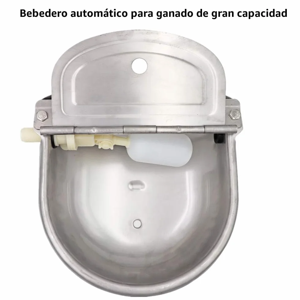 Automático Acero Inoxidable Ganado Cuenco Mascotas Bebedero con Válvula de Flotación Comederos y Bebederos para Caballos Cabras Perros Cerdos