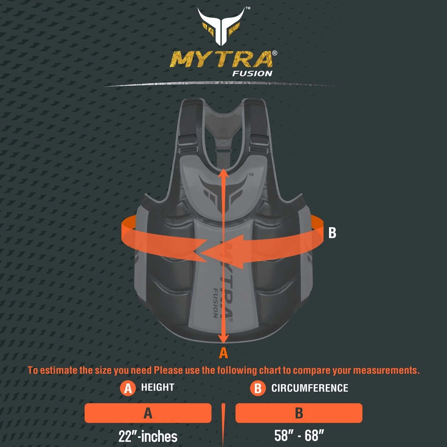 Mytra Fusion Chest & Belly Protector Body Shield for Boxing MMA Muay Thai