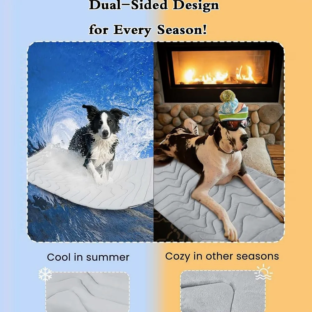 Alfombrilla de refrigeración para perros, manta de refrigeración automática para perros y gatos, alfombrilla de refrigeración para mascotas, cómoda y portátil para alivio de verano