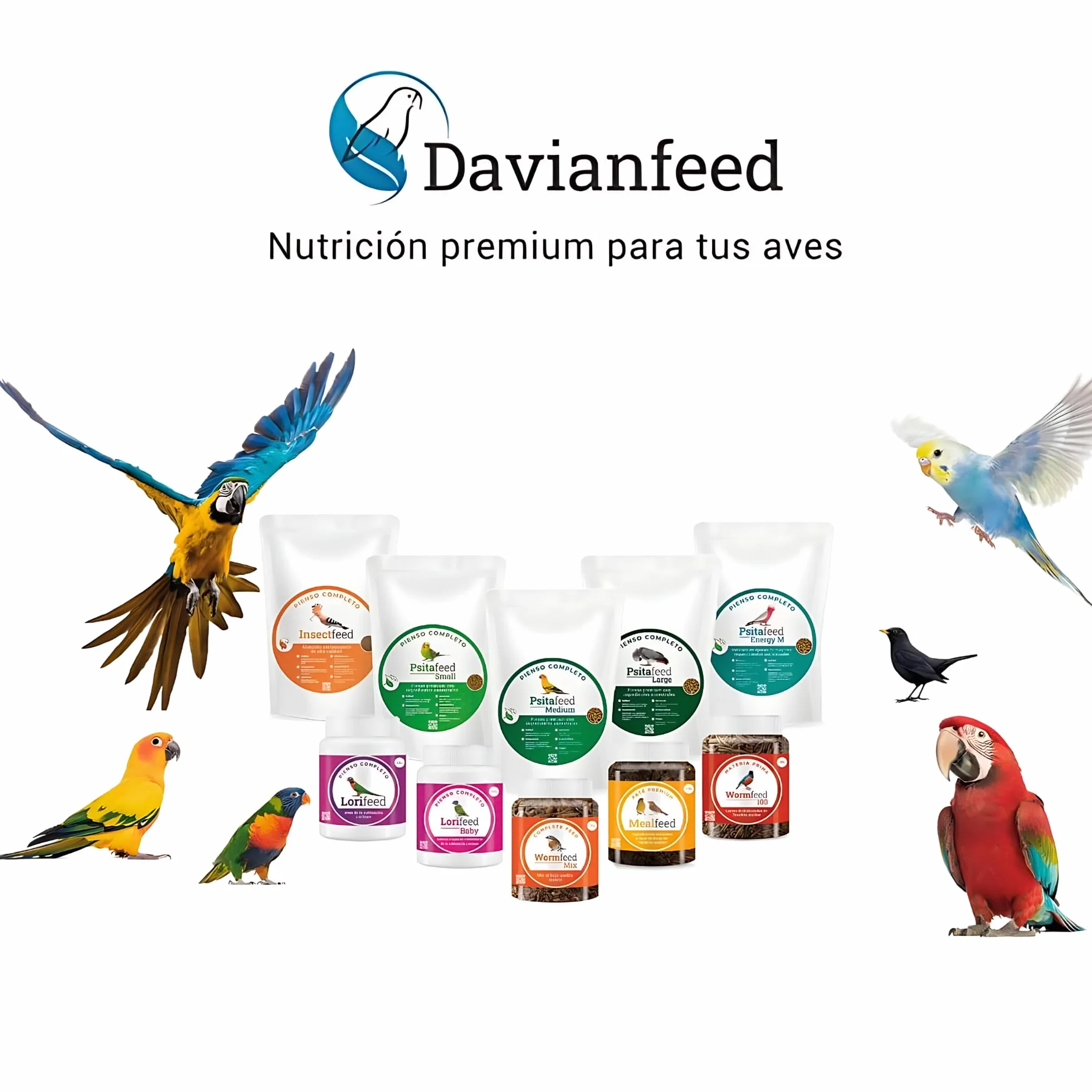 Lorifeed - Néctar Loris Completo 500g - Alimentación para Aves Nectarívoras - Fórmula Natural - Calidad y Salud Digestiva Premium - Davianfeed