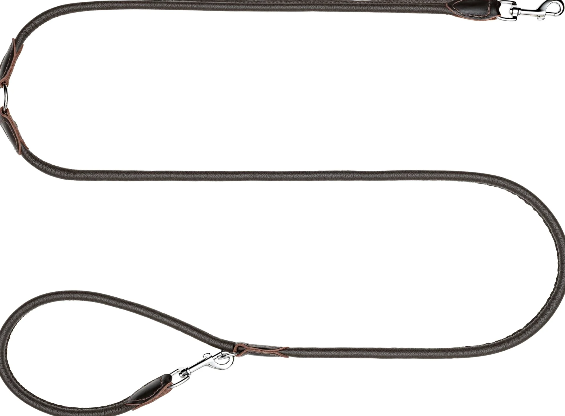 Blaser | Correa para perro de piel marrón | correa clásica | cuero de alta calidad | mosquetón de giro libre | duradero y cómodo | perfecto para excursiones en la naturaleza | para perros y titulares | Correa clásica de piel auténtica con mosquetones de g