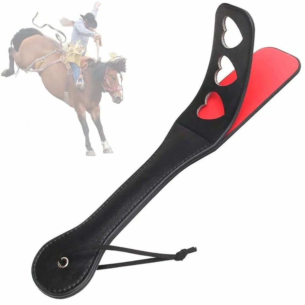PU Cuero Negro Montar a Caballo Pádel de Equitación para Entrenamiento Diario
