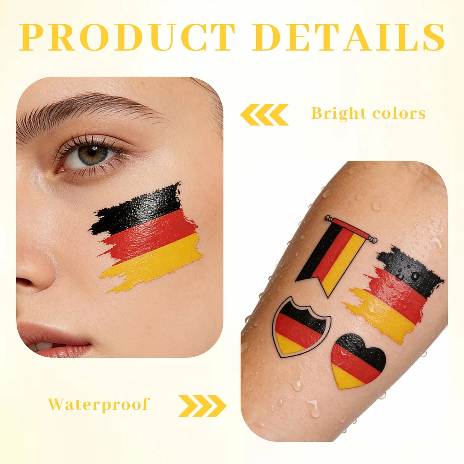 Pegatinas de Alemania 30 Piezas para Casco Fútbol 2026 Fan