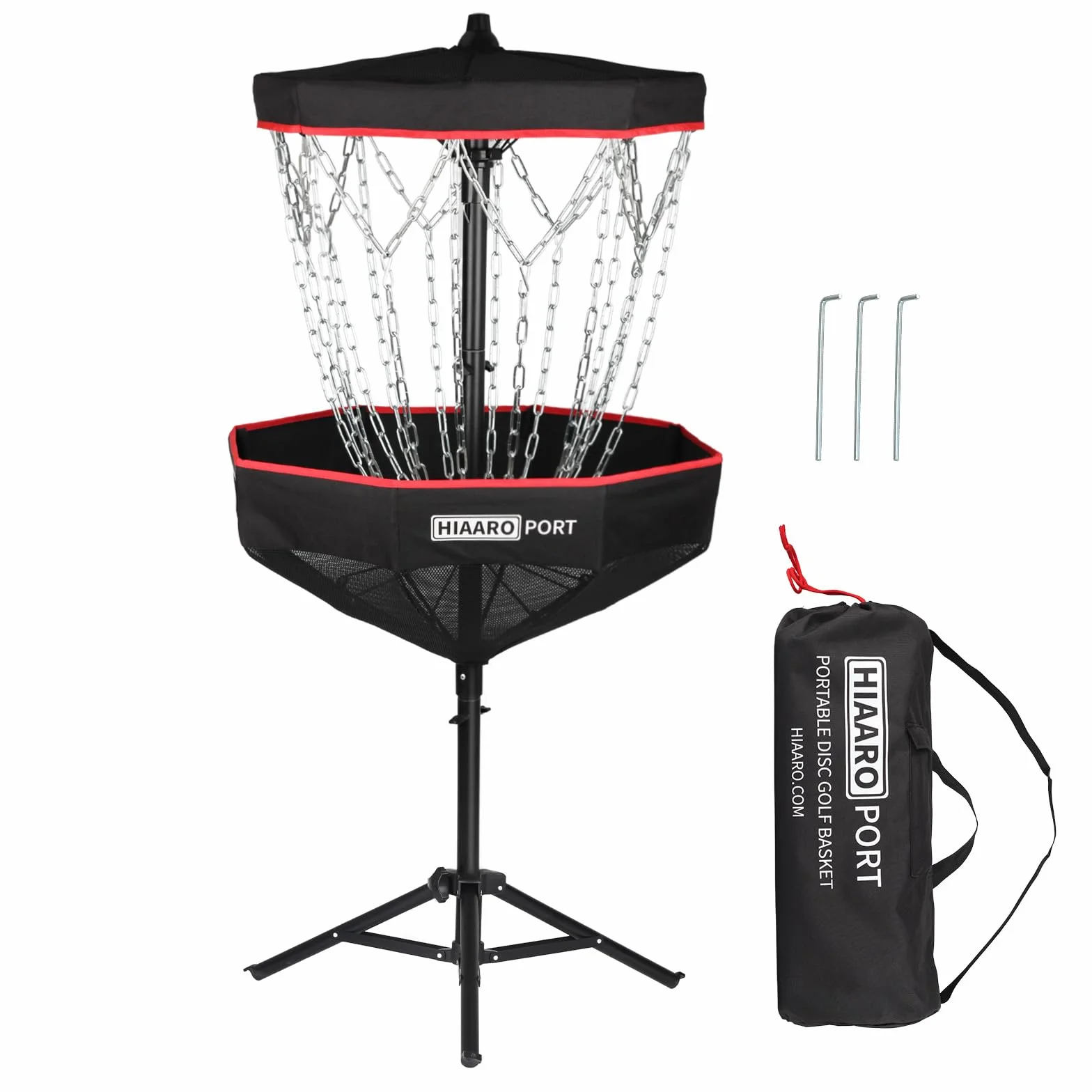 Cesta de Golf Portátil con Diana Plegable y Bolsa de Transporte