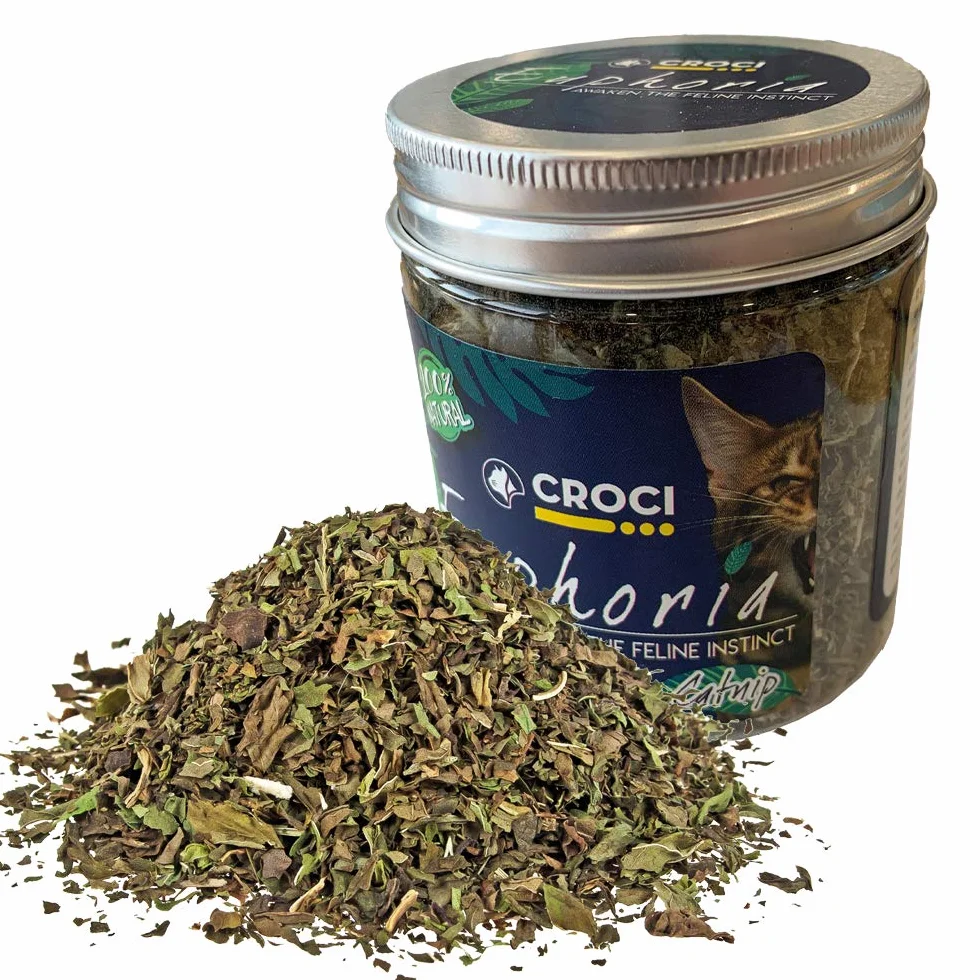 Croci Euphoria - Tarro de Hierba gatera Seca Natural picada, Atractivo para Gatos, 25 g